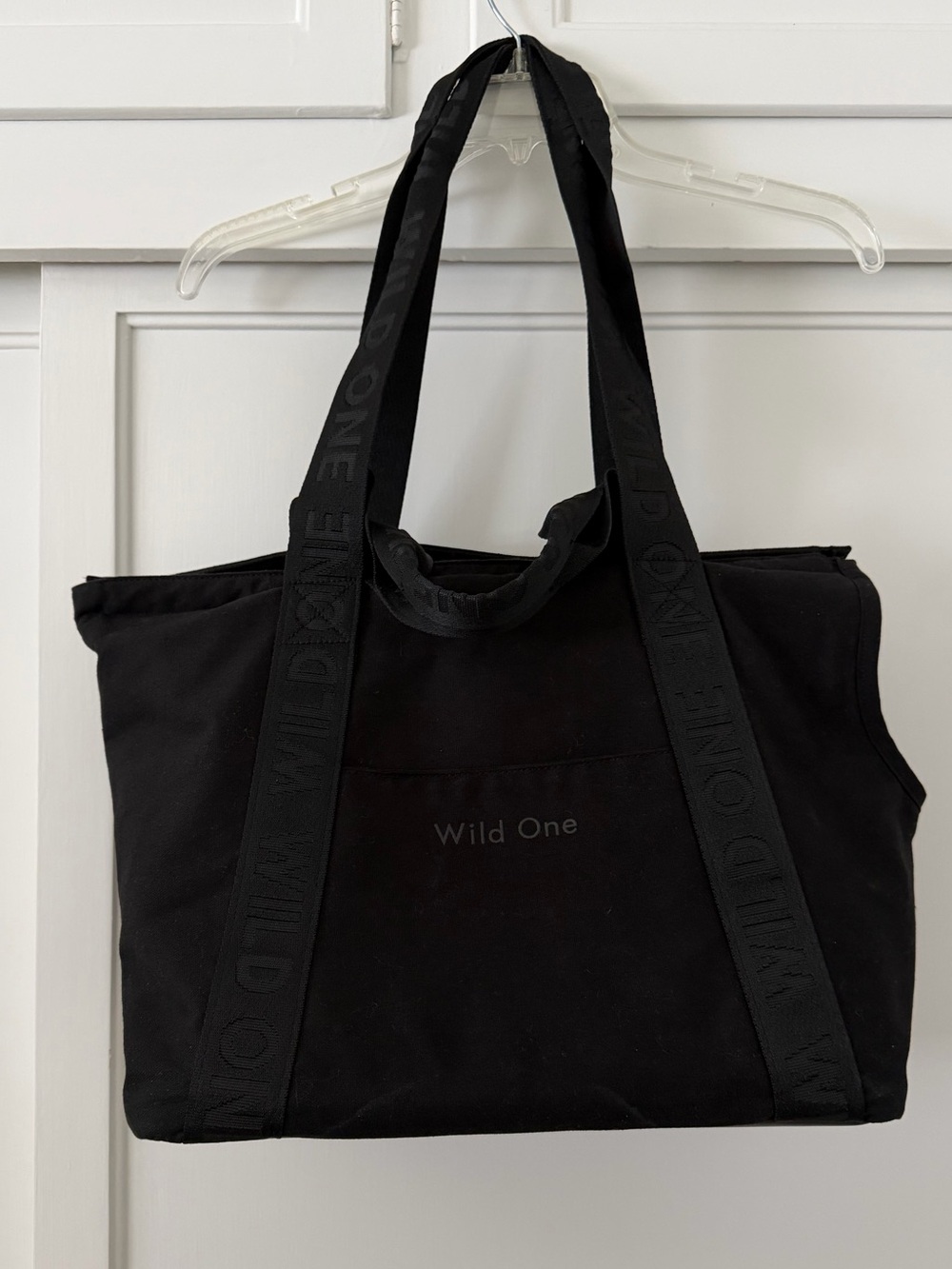 Wild One Everyday Pet Black Canvas Tote Carrier Bag